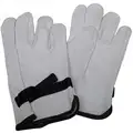 Electrical Glove Protector, White, Top Grain Goatskin, 10" Length