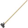 Ability One Wet Mop Handle, Side Gate Mop Connection Type, Natural, Wood, 57" Handle Length