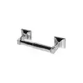 Horizontal Single Roll, Double Post, Toilet Paper Holder, Silver