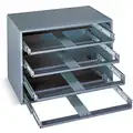 Durham Sliding Drawer Cabinet Frame: 20 in x 15 3/4 in x 15 in, For 4 Drawers, Gray, Glide