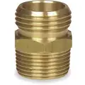 Westward Brass Hose To Pipe Adapter, 3/4" MGHT x 3/4" MNPT Connection