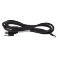 Power Cord, 14 AWG, Number of Conductors 3, Rubber, Black, 15.0 A, 6 ft