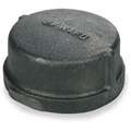 Round Cap: Malleable Iron, 3 in Pipe Size, Female NPT
