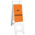 Barricade Sign: 45 in Overall Ht, 13 in x 45 in, Engineer, Reflective, Unrated with Signage, Sand