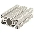Framing Extrusion: 15 Series, 8 ft. Nominal Length, Silver, Double, 6 Open Slots, Adjacent-Sides