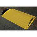 Plasticade Plastic Curb Ramp; 553 lb. Load Capacity, 50" L x 29-1/2" W, Yellow