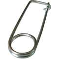 Steel Coiled Tension Safety Pin, Zinc Plated Finish, 3/64" Pin Dia.