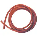 Round Silicone Rubber Cord Stock, 1/8" Dia., 25 Ft., 70 Durometer, Red