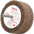 Scotch-Brite Mounted Flap Wheel: Medium, Non-Woven, 3 in, 1 1/4 in Face W, 1/4 in Abrasive Shank Size