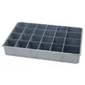 Gray Polyproplylene 24 Compartment Drawer Insert