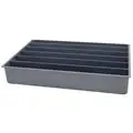 Gray Polyproplylene 6 Compartment Drawer Insert