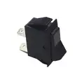 Battery Doctor Rocker Switch: SPST, 2 Connections, Off/On, Black, 1/4 in Male