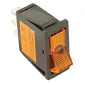 Battery Doctor Rocker Switch: SPST, 3 Connections, On/Off/On, Amber, Black, 1/4 in Male
