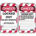 Lockout Tag, Plastic, Locked Out Do Not Operate This Lock/Tag May Only Be Removed By