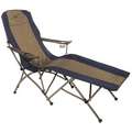 64" x 24-1/2" Folding Lounge Chair with 300 lb. Weight Capacity; Blue/Gray