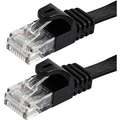 Voice and Data Patch Cord: Flexboot, Flexboot, 5e, RJ45, RJ45, 7 ft Lg - Patch Cord, Black