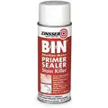 Zinsser Primer/Sealer Stain Killer: White, Gloss, 13 oz. Net Wt, 10 to 12 sq ft./gal Coverage
