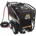 Mi-T-M Heavy Duty (2800 to 3299 psi) Electric Cart Pressure Washer, Hot Water Type, 3.5 gpm, 3000 psi