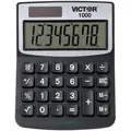 Victor Calculator, 8 Display Digits, 4 1/4" Length, 3 1/4" Width, 1/2" Depth, Solar