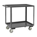Utility Cart with Lipped Metal Shelves, Load Capacity 1,200 lb, Number of Shelves 2