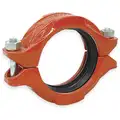 Rigid Coupling: Ductile Iron, 3 in x 3 in Pipe Size, Grooved, Class 150