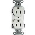 Hubbell Wiring Device-Kellems 15, Commercial, Receptacle, White, No Tamper Resistant