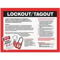 Safety Poster, Safety Banner Legend Lockout Tagout, 17" x 22", English, Horizontal Rectangle