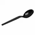 Dixie Medium Weight Disposable Spoon, Unwrapped Plastic, Black, 1000 PK
