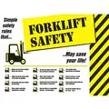 Safety Poster, Safety Banner Legend Forklift Safety, 17" x 22", English
