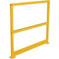 48" L Steel Handrail Section, Yellow; Square Handrail Shape