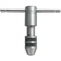Tap Wrench: T, Sliding, 1/4 in Min. Tap Size, #0 Max. Tap Size, 3 1/2 in Overall Lg