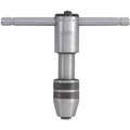 Tap Wrench: T, Sliding, 1/2 in Min. Tap Size, #12 Max. Tap Size, 4 1/4 in Overall Lg