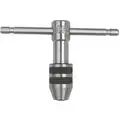 Tap Wrench: T, Sliding, 1/4 in Min. Tap Size, #0 Max. Tap Size, 2 3/4 in Overall Lg
