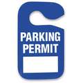 Battalion Parking Permit: Hanging, Parking Permit, Blue, Polyester, 5 in L, 3 in W, 5 PK