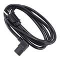 PC Power Cord: 14 AWG Wire Size, 6 ft Cord Lg, Right Angle IEC C13, 15 A Max. Amps, PVC, SJT