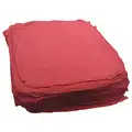 Ability One Shop Towel: Oil and Grease, Shop Towel, New, Red, 15 in x 15 in, 500 PK