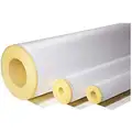 Johns Manville 2" Thick, Hinged with Self Sealing Lap Fiberglass Pipe Insulation, 3 ft. Insulation Length