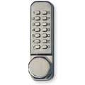 Mechanical Push Button Lockset, 14 Button, Vandal Resistant, Entry, Passage, Satin Stainless