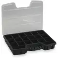 Adjustable Compartment Box, Black, 2-7/16"H x 12"L x 15-1/3"W, 1EA