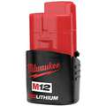 Milwaukee Battery: Milwaukee, M12 REDLITHIUM, Li-Ion, 1 Batteries Included, 1.5 Ah, CP, (1) Battery