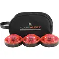 LED Road Flare Kit, Red, Operating Life 40 hr. Steady, 140 hr. Flashing, 0.5 Wattage