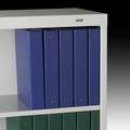 Tennsco 34-1/2" x 13-1/2" x 52" Stationary Bookcase with 4 Shelves, Light Gray