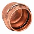 Cap: Copper, Press Fit, 2 in Copper Tube Size, EPDM O-Ring Material