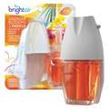 Bright Air Air Freshener Dispenser Kit, Continuous, BRIGHT Air, Plug" Dispenser Mounting, White, PK 8