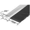Nylon Strip Brush, 0.012" Bristle Diameter, H-Shaped, 3 ft. Overall Length, 5/16" Backing Width