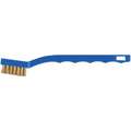 Scratch Brush: Brass Bristles, Plastic Handle, 1 1/8 in Brush Lg, 7 in Handle Lg