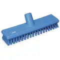 10-3/4" L Polyester Replacement Brush Head Deck Brush, Blue