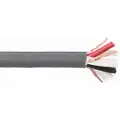 Carol Bus Drop Cable: 10 AWG Wire Size, 3 Conductors, Gray, Black/Red/White, 250 ft Lg, Unshielded