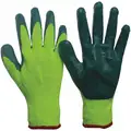 Condor Nitrile Cut Resistant Gloves, ANSI/ISEA Cut Level 3, Polyester, Stainless steel Lining, Green, Yello