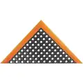 Drainage Mat, 10 ft. 4" L, 3 ft. 4" W, 7/8" Thick, Rectangle, Black with Orange Border
